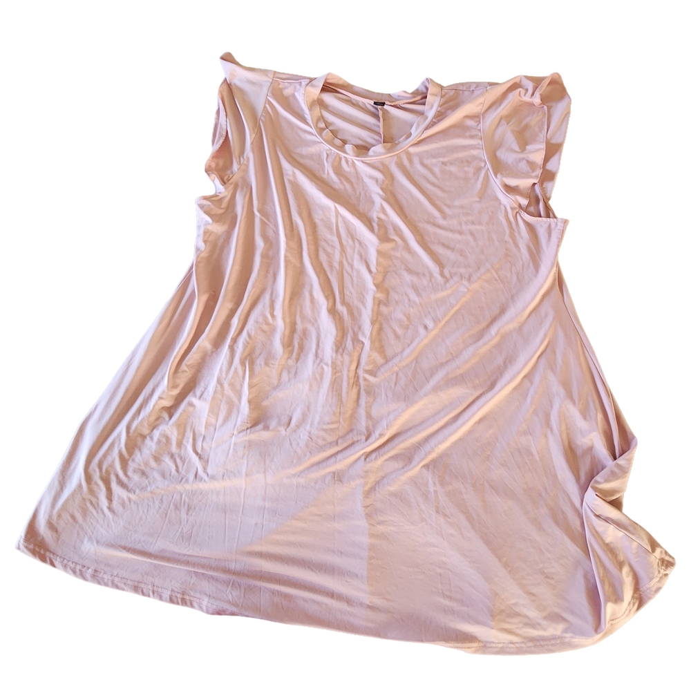 SHEIN Pink Ruffle Sleeve Dress